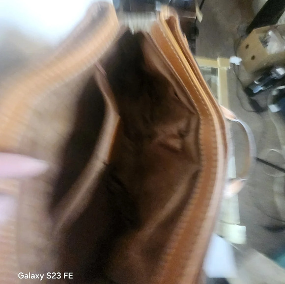 VINTAGE Y2K FOSSIL Brown Leather Shoulder bag - Picture 7 of 9